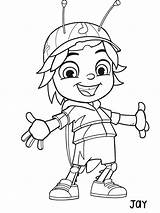 Jay from Beat Bugs coloring Page sketch template