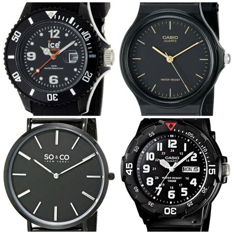 15 Best Cheap Black Watches Under £50 For Men - The Watch Blog