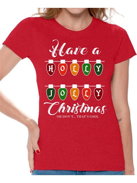 Awkward Styles Ugly Christmas Shirts for Women Xmas Holly Jolly ...