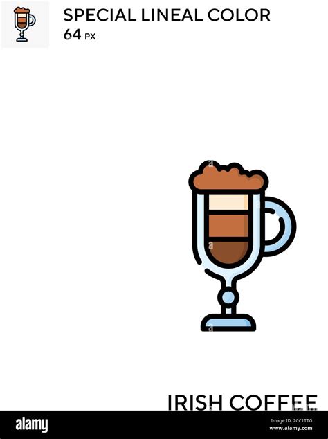 Irish coffee Special lineal color vector icon. Irish coffee icons for your business project ...
