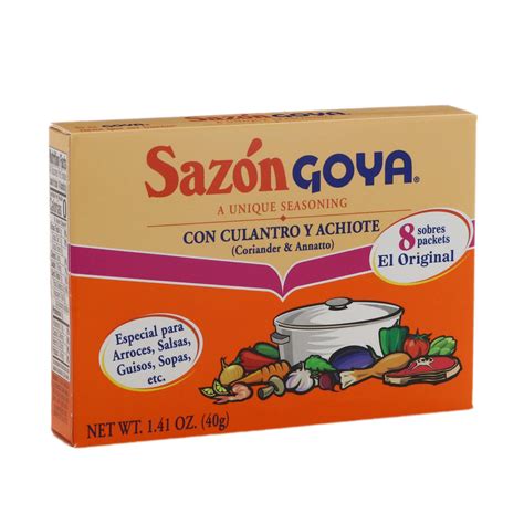 Goya Sazon Coriander & Annatto Seasoning - Shop Spice Mixes at H-E-B