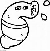 Funny Leech coloring Page sketch template