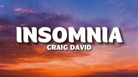 Craig David - Insomnia (Lyric Video) - YouTube