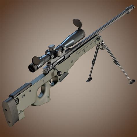 accuracy international l96a1 sniper rifle c4d