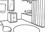 Great coloring page bathroom  House And Apartment Free pages sketch template