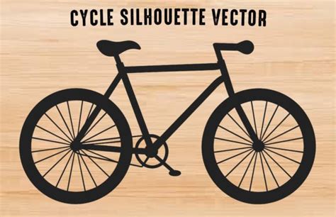 1 Bicycle Vector Black Silhouette Clipart Designs & Graphics