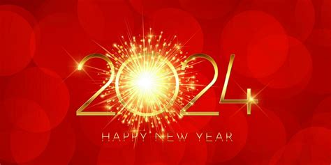 Happy New Year banner with golden firework design 29243787 Vector Art at Vecteezy