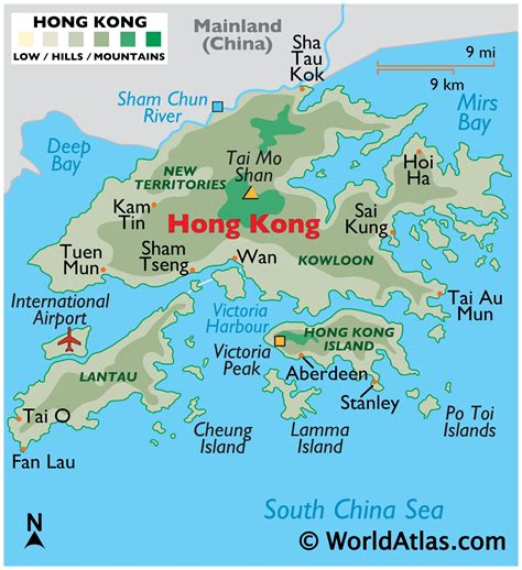 Hong Kong Large Color Map