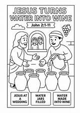 Jesus Turns Water Into Wine – Free Bible Coloring Page For Kids John 2  sketch template