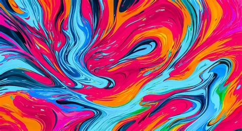 Premium AI Image | A colorful painting with a swirl of paint and the ...