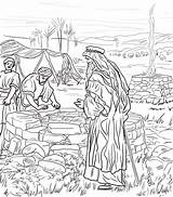 Bible Isaac And Rebekah Coloring Page  Free Printable Pages sketch template