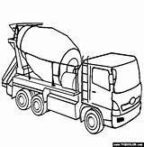 Cement Mixer Coloring Page  Free Online Truck sketch template