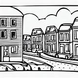 Vintage Map Of A Small Town Coloring Page · Creative Fabrica sketch template