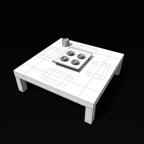 Square Coffee Table 3D Model $5 - .obj .fbx .dae .blend .3ds - Free3D