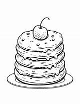 Pancakes Coloring Pages sketch template
