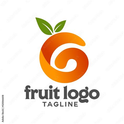 fruit vector logo Stock Vector | Adobe Stock