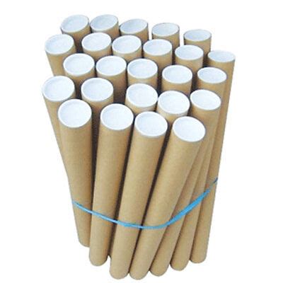 760mm Bulk Postal Tubes Packing Tubes + End Caps Cardboard Tube Parcel ...