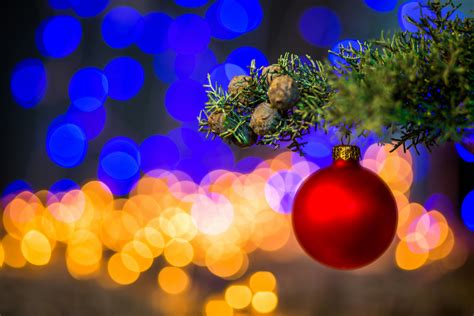 Red Baubles on Christmas Tree · Free Stock Photo