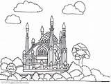 Masjid Coloring Pages At GetDrawings  Free Download sketch template