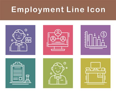 Employment Vector Icon Set 20702045 Vector Art at Vecteezy