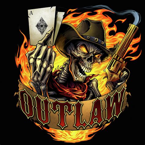 Outlaw Skeleton Digital Art by Flyland Designs - Pixels