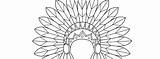 Native American Headdress Printable Coloring Pages Sketch Page sketch template