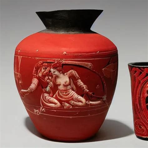 red and black greek pottery showing hera scolding | Stable Diffusion | OpenArt