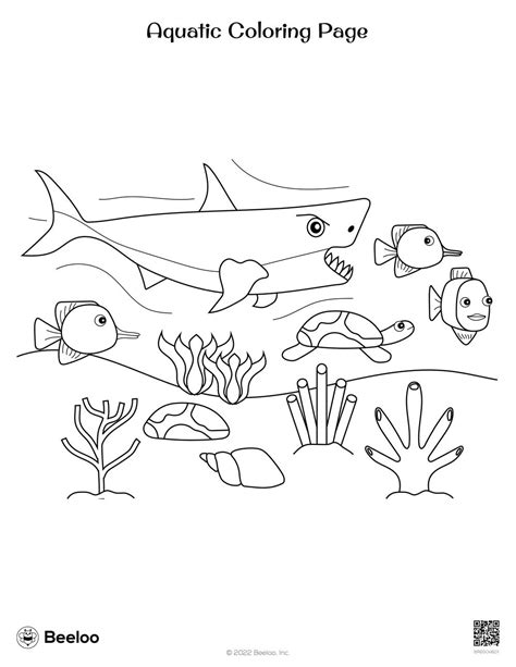 Aquatic Coloring Page • Beeloo Printable Crafts for Kids (BR65Ox82X)