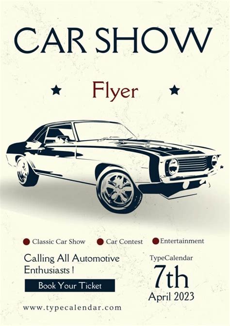 5+ Car Show Flyer Template - Free Printable Background