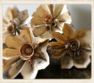 Vintage Paper Flowers : bow tie-space #45