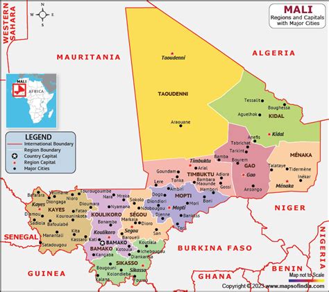 Mali Map | HD Political Map of Mali