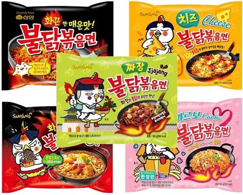 Samyang Buldak Chicken Stir Fried Ramen Korean Ramen (5 Flavor Combo, 5 Pack) Review - Alaska ...