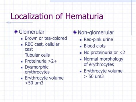 PPT - Differential Diagnosis of Hematuria PowerPoint Presentation - ID ...