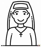 Nun coloring Page  Free Printable Coloring Pages sketch template