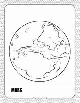 Mars Planet Coloring Pages sketch template