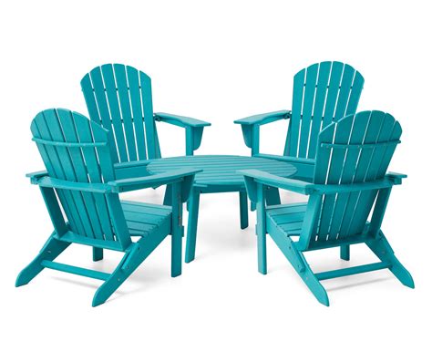 Glitzhome Glitzhome 5-Piece Adirondack Outdoor Folding Chair & Coffee Table Set | Big Lots