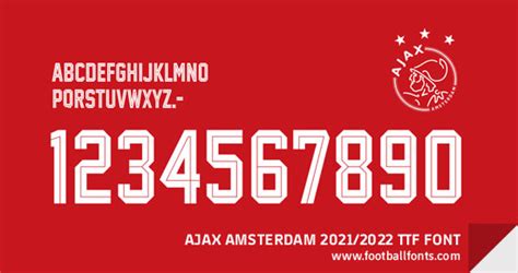 Ajax Amsterdam 2021/2022 Font (TTF & OTF) – Football Fonts