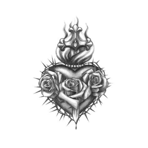 Sacred Heart Tattoo - Realistic Temporary Tattoos | Tattoo Icon – TattooIcon