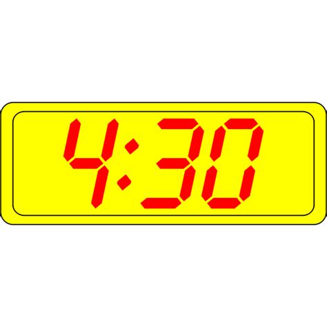 Digital clock display vector clip art | Free SVG