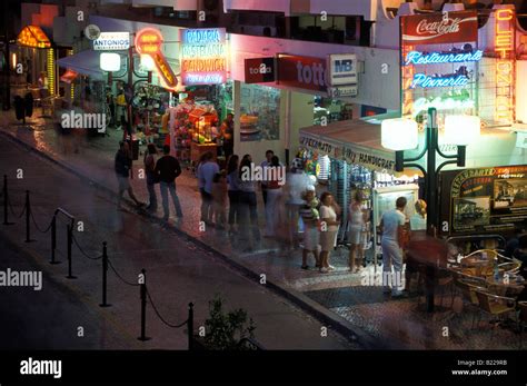 The Strip Avenida Tomas Cabreira Praia da Rocha Algarve Portugal Stock ...