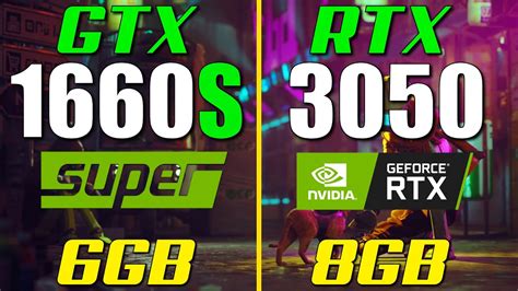 RTX 3050 vs. GTX 1660 Super | 1080p Gaming - YouTube