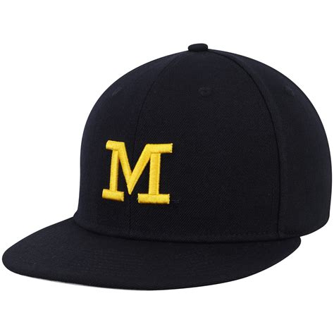 Michigan Wolverines Jordan Brand Harbaugh M True Fitted Hat - Navy