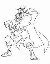 Thor Marvel Hero Coloring Pages Sketch Page sketch template