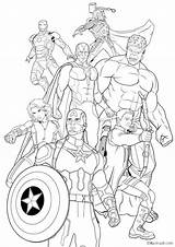 Wonderful Avenger coloring Page  Superhero Avengers sketch template