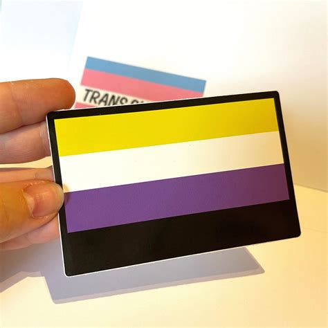 Non-binary Flag Vinyl Sticker - Etsy