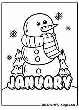 January Coloring Pages sketch template