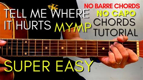 MYMP - TELL ME WHERE IT HURTS CHORDS (EASY GUITAR TUTORIAL) COMPLTE w ...