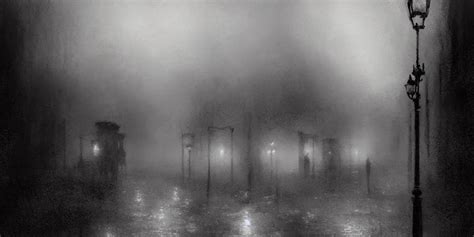 victorian london, fog, night, digital art by chris | Stable Diffusion