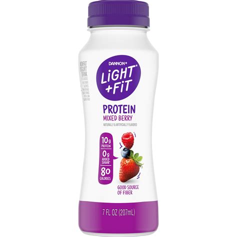 Dannon Light & Fit Protein Smoothie Non-Fat Mixed Berry Yogurt Drink - Shop Yogurt at H-E-B