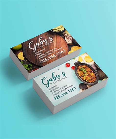 Great business card design idea for catering brand | Catering business cards, Food business card ...